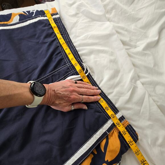 Speedo Navy and Orange Floral Swim Trunks - Picture 10 of 16